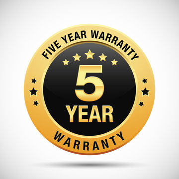 5 Years Warranty Included